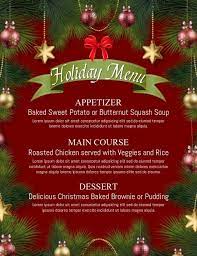 Christmas Menu Flyers Holiday Menus Holiday Menu Christmas Christmas Menu