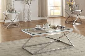 Living room coffee tables a coffee table is a fantastic piece of living room furniture that has many uses. 3 Pcs Glass And Metal Coffee Table Set