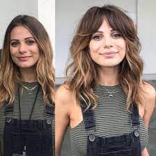 Kitchen set minimalis modern 2020 haircuts with bangs. 32 Ideas Haircut Shaggy Long Bangs Medium Length Hair Styles Hair Styles Bangs With Medium Hair