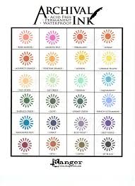 Ranger Color Charts Ranger Archival Ink New Color Chart In