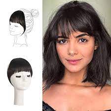 You can wear your hair sleek and straight for a polished, sophisticated look or textured and effortless with lots of layers, curls, and waves. Feshfen Clip In Bangs Human Hair One Piece Clip In Pony Fringe Bang Extension Hairpiece For Women And Girls Amazon De Beauty