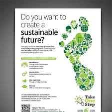 Take One Step With Green Steps Sustainability Training Postcard Flyer Or Print Contest Sponsored Design Postcard Flyer Winning Flyer Flyer Design Postcard