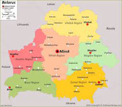 The capital city of belarus is minsk. Belarus Map Maps Of Belarus