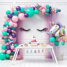 Transparent Iridescent Rainbow Unicorn Foil Balloon Arch Kit