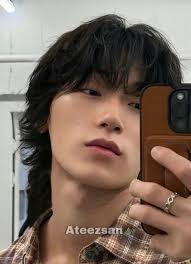 Um well, why does san with long hair give me such a hot vibe got damnn I  think it looks hot He could also wear his hair long even if for a