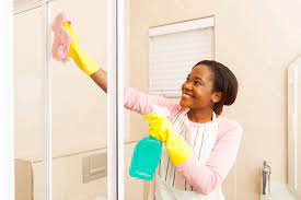 Using your spray bottle apply the mix on dry shower doors. How To Clean Glass Shower Doors The Organized Mom