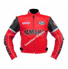 Yamaha Red Biker Leather Jacket Motorbike Jackets Jackets Yamaha Motorbikes