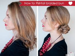 How to style a fishtail braid | a beautiful mess. How To Fishtail Braided Bun Hairstyle Hair Romance