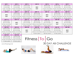 30 Day Ab Challenge Fitness To Go