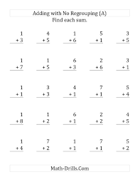 25 Single Digit Addition Questions With No Regrouping A Addition Worksheet Kindergarten Math Worksheets Addition Addition Worksheets Math Addition Worksheets