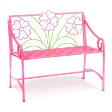 Pink Metal Kids Outdoor Bench Kirkland S Iron Furniture Outdoor Bench Furniture