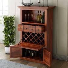 Alabama Solid Wood Bar Cabinet With Drop Down Wine Display Rack Wine Bar Cabinet Modern Home Bar Wood Bar Cabinet