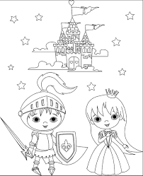 If your child loves interacting. Princess Knight Castle Coloring Sheet