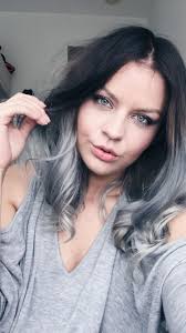Black And Grey Ombre Hair Bob Ash Brown Roots Silver Grey Balayage Greyhair Ombre Lob Long Bob Greyhair Inspiration Irislarisa Grey Ombre Hair Hair Color Pastel Hair Styles