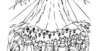 2) don't make statues or pictures and bow down to them. Moses Mt Sinai Coloring Pages