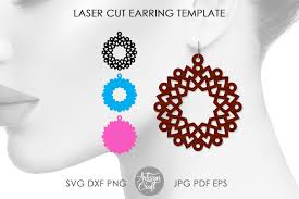 Download Laser Cut Wood Earrings Graphic By Artisan Craft Svg Creative Fabrica