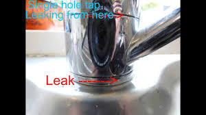 single hole mixer sink taps leaking at