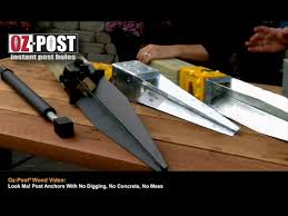 Instead of digging a hole or mounting your post in concrete, this ground spike is simply driven into the earth and attached to your wooden post. Oz Post Wood Post Anchors Youtube