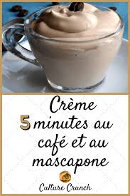 Creme 5 Minutes Au Cafe Et Au Mascarpone La Recette Facile Recette Recette Creme Dessert Recettes De Cuisine