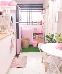 Kecil deco dapur rumah flat. Dapur Sempit Rumah Flat Kos Rendah Dengan Tema Soft Pink Viral Meletop