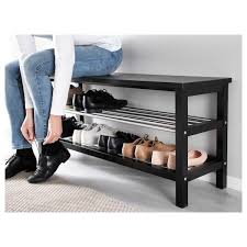 Aufbewahrungshalter schuhregal organizer platzsparend platzsparend. Tjusig Bank Mit Schuhablage Schwarz 108x50 Cm Ikea Schweiz