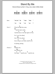 More images for stand by me ukulele » Stand By Me Sheet Music Ben E King Piano Chords Lyrics