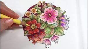 Coloring pages coloring pages flower book beautiful flowers. Basic Flowers Coloring Blossom 2 4 World Of Flowers By Johanna Basford Youtube