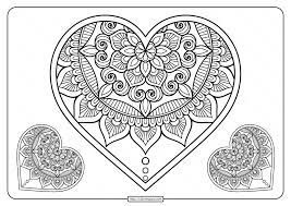 A mandala is a form of art used widely in hindu and buddhist cultures. Free Valentine Mandala Coloring Pages Novocom Top
