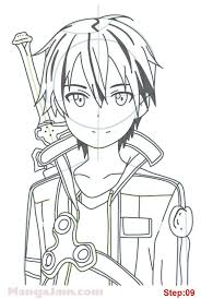 How To Draw Kirito From Sword Art Online Mangajam Com Sword Art Online Drawing Sword Art Online Manga Sword Art Online