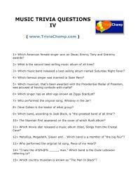 Among these were the spu. Music Trivia Questions Iv Www Triviachamp Com