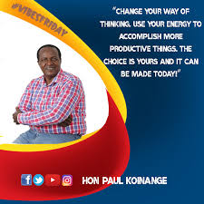 The member of parliament belongs to the jubilee side that supported president uhuru kenyatta till the end. Hon Paul Koinange Honpaulkoinange Twitter