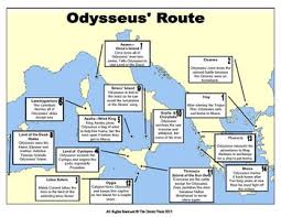 Odyssey Map Sequencing Odysseus Travels For Students And Teachers Graphic Organizers Map Journey Mapping