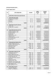 Angka angka pada setiap kolom tentu saja harus diganti sebab angka angka tersebut hanya sekedar contoh. Rab Rumah Tingkat