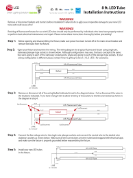 Sometimes, this may also require removing the housing to ensure that the hid bulbs and ballasts have enough room for installation. Led Tube Installation Instructions Fluorescent Lamp Vacuum Tube