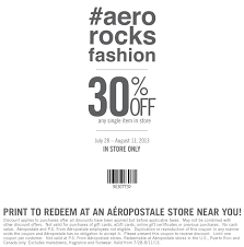 Pinned August 2nd 30 Off A Single Item At Aeropostale Or Online Via Promo Code Aerorocks Coupon Via The Aeropostale Printable Coupons Free Printable Coupons
