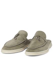 Babouche charms walk suede mule loafers. Loro Piana Leather Babouche Charms Walk Suede Mules In Green Lyst