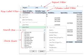 how to filter data in a pivot table in excel