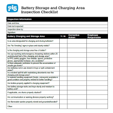 This cold store/ warehouse inspection checklist is used to identify defects and damages to the structure, design, and facilities of your warehouse. Battery Storage And Charging Inspection Checklist Expert Advice