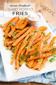 Spicy Oven Baked Sweet Potato Fries That Are Crispy On The Outside Soft On The Inside And All Kinds Sweet Potato Fries Baked Sweet Potato Fries Baking Sweet