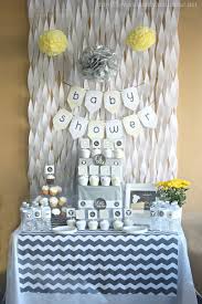 Things you can use to make your own party centerpieces from the dollar store and how to customize your party for decorations can be so expensive when you are planning a party! Gray Yellow Baby Shower Decorating Ideas Love Of Family Home