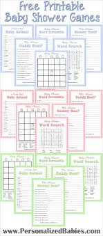 Baby showers are a lot of fun, especially for the mother to be. Free Printable Baby Shower Games Personalized Babies Free Baby Shower Games Baby Shower Fun Free Printable Baby Shower Games