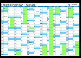 Kalender 2021 thüringen mit feiertagen kalender 2021 thüringen als pdf oder excel die kalenderwochen 2021 entsprechen der in europa üblichen berechnungsweise. Ferien Thuringen 2021 2022