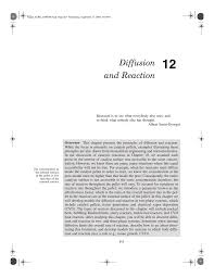 (27b), the intrinsic reactivities of the synthetic chars at the temperatures and oxygen calculations also indicated that the instantaneous apparent reaction order, n, a measure of the sensitivity of the char reactivity to the oxygen partial. Diffusion And Reaction Chapter 12 From Elements Of Chemical