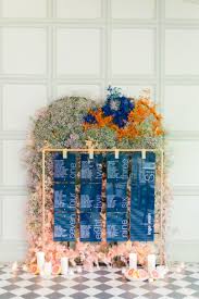 Modern Colorful And Chic Hotel Du Village Wedding Inge Evan Rebekah Viola Photography Fall Reception Decorations Seating Chart Wedding Seating Charts