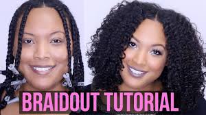 Brush out your hair and decide which side you want your braid, then split it into two even sections. How To Get The Perfect Braidout Natural Transitioning Hair Youtube