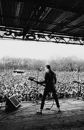 Paul Simonon. Rock Against Racism Carnival, Victoria Park, London, 30/04/ 1978. Photo by Syd Shelton]