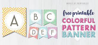 Printable alphabet crafts letters a to 5 letter d printable worksheets alphabet vectors stock photos psd uppercase and lowercase letter crafts 6 best images of printable cut out. Free Printable Colorful Striped Pattern Banner Letters World Of Printables