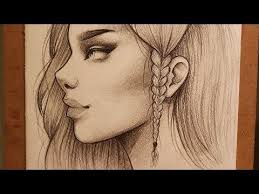 تعليم الرسم بالرصاص كيف ترسم بورتريه جانبي كامل youtube cool art drawings drawings art wallpaper