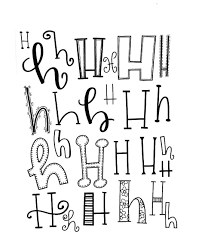Doodle H Lettering Alphabet Lettering Hand Lettering Fonts