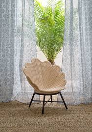 Soane Britain S New Rattan Venus Chair On Forged Metal Base Shown With Flame Flower Fabric Leather Dining Room Chairs Kids Hanging Chair Bamboo Dining Chairs